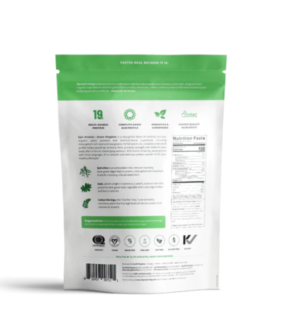 Proteína en polvo Orgánica Epic Protein sabor Green Kingdom