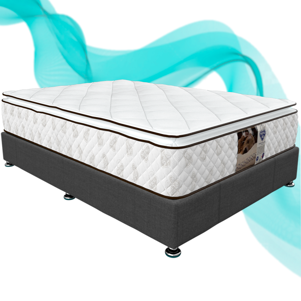 Colchón y Box Individual Allegro Spring Air Ortopédico con Colchoneta PILLOW TOP
