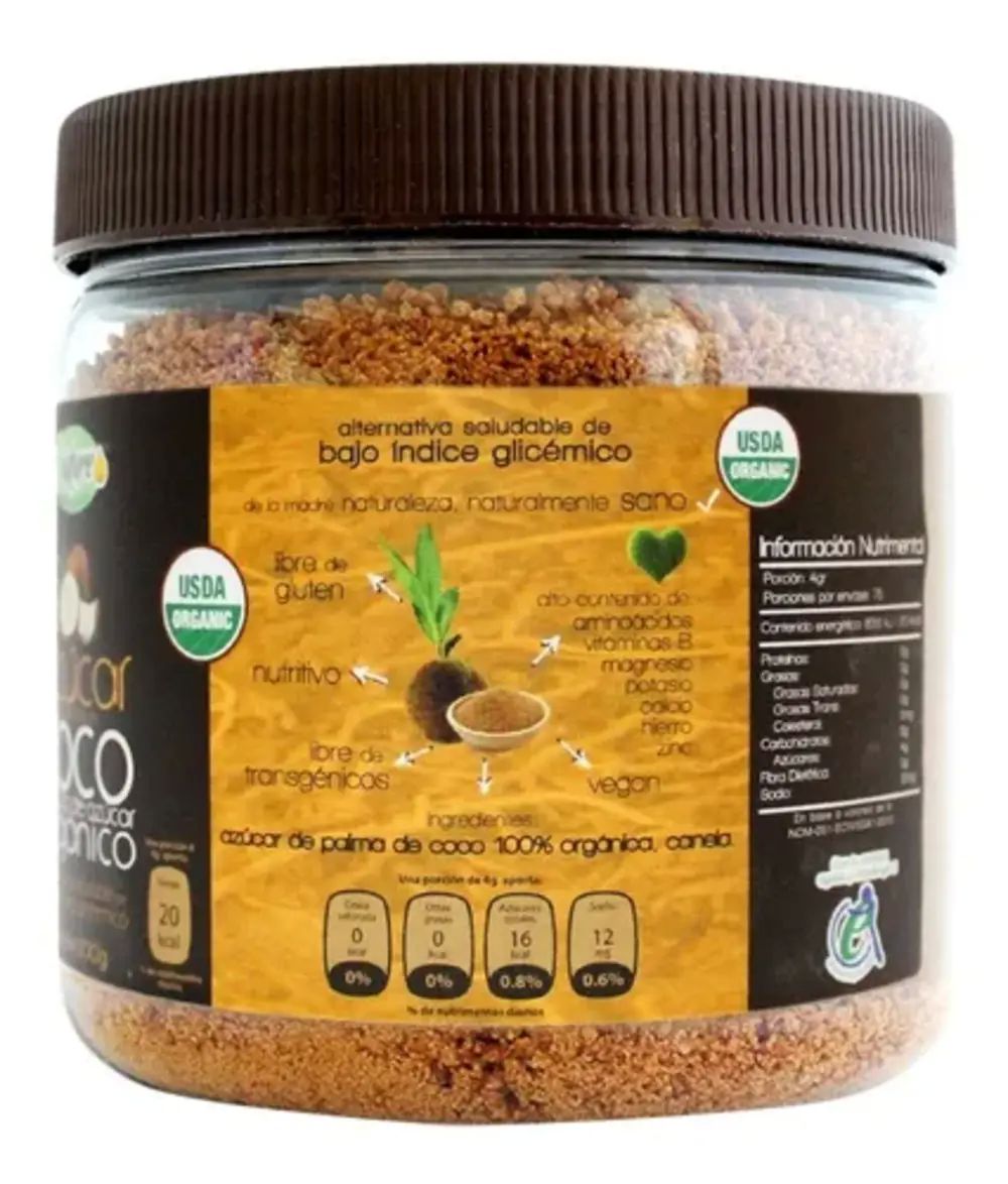 Azúcar De Coco Orgánico 300g Enature Sustituto De Azúcar