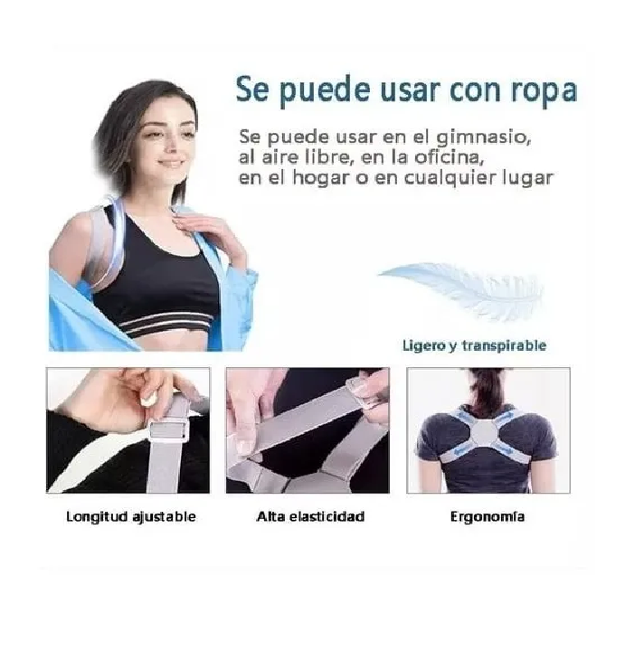 Corrector De Postura Inteligente Espalda Faja Unisex Niños Y Adultos