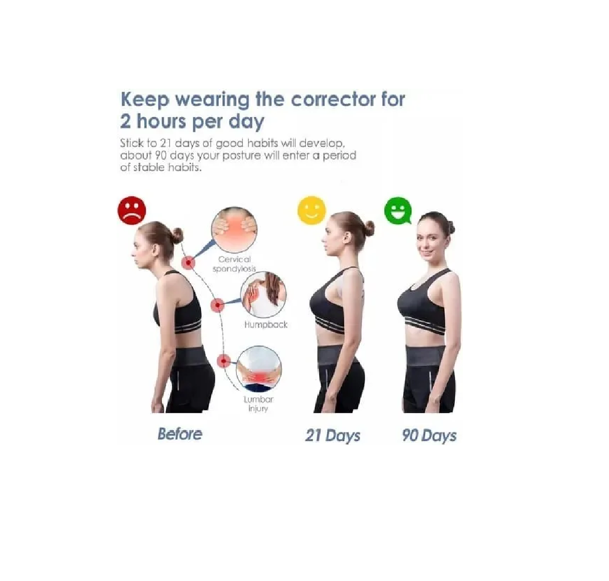 Corrector De Postura Inteligente Espalda Faja Unisex Niños Y Adultos