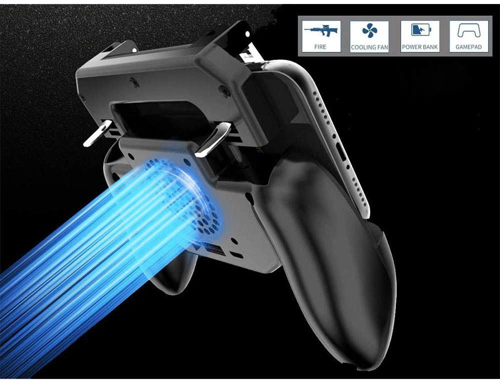 Gamepad Gatillos Ventilador Recargable Control de Celular