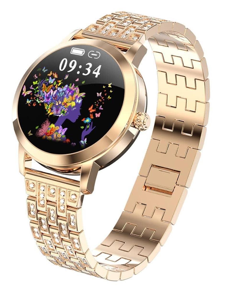 Smartwatch Reloj Inteligente Fralugio Lw10 De Lujo Dorado 