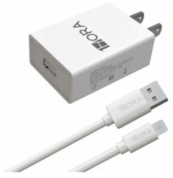 Cargador iPhone lightning  IP carga rápida 1 Hora