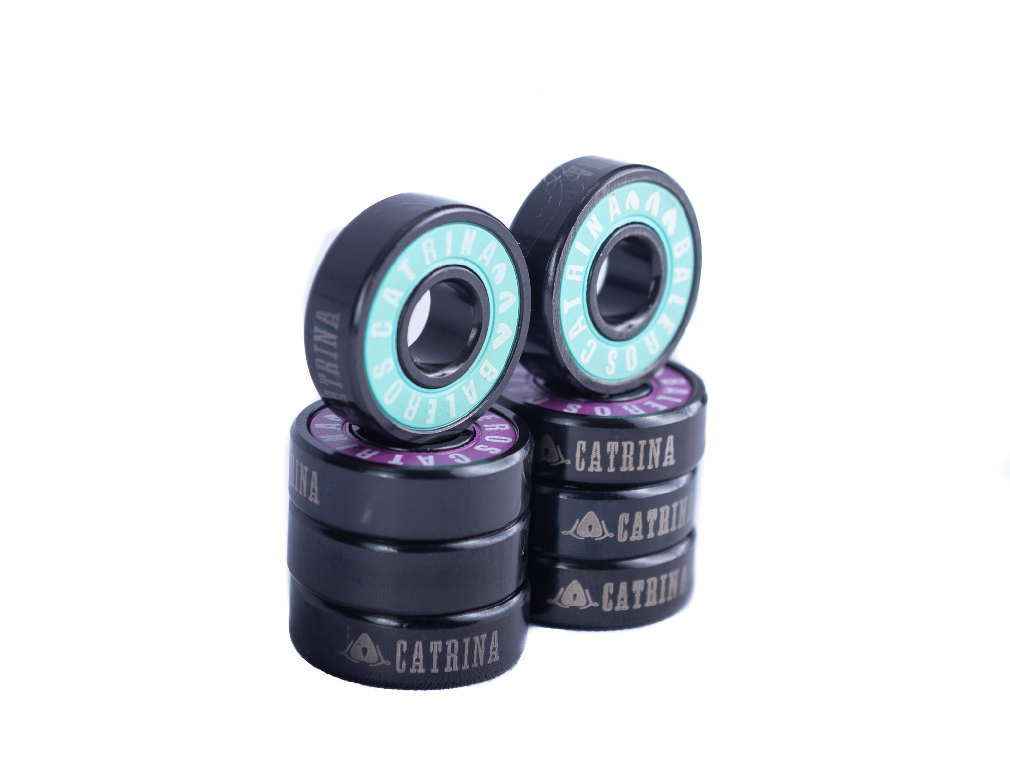 Set de 8 baleros de teflón tipo colores, abec 9 para patines y patineta