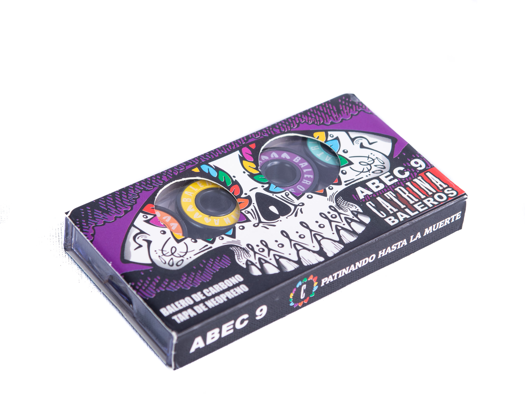 Set de 8 baleros de teflón tipo colores, abec 9 para patines y patineta