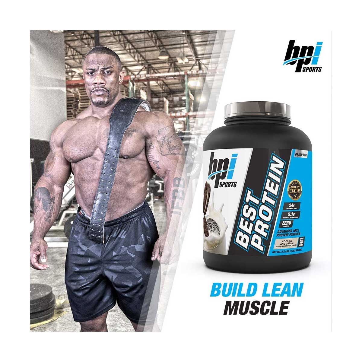 Proteina BPI Best Protein 24g 5lbs Brownie de Chocolate