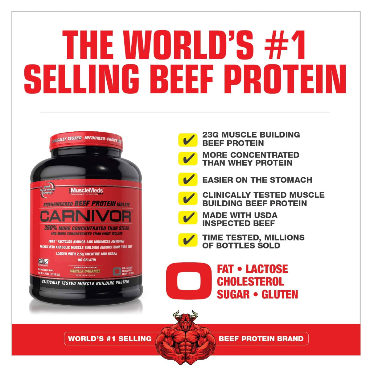 Proteina MuscleMeds Carnivor Isolate 4.4 Lbs Chocolate