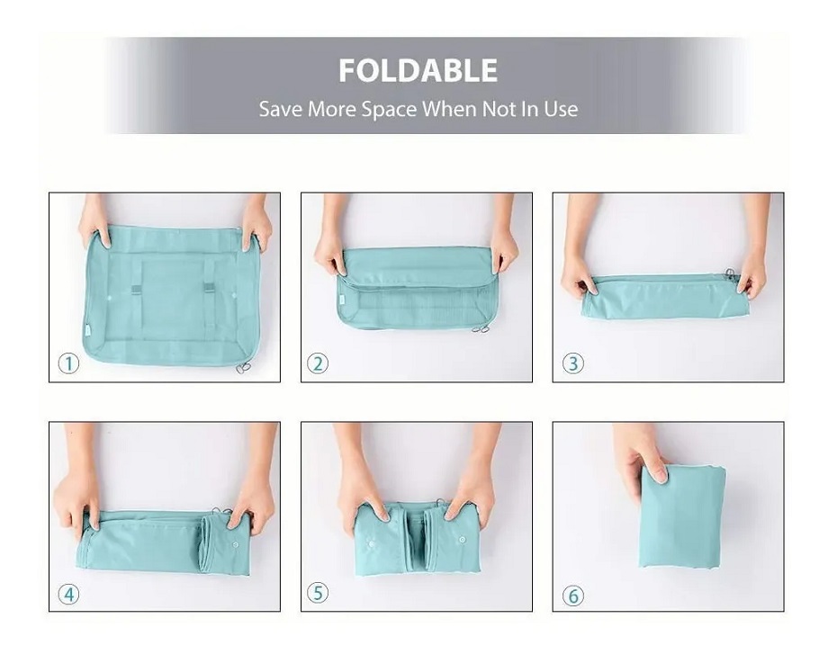 Bolsas Organizadoras De Maletas Para Viaje, Impermeable Color Celeste