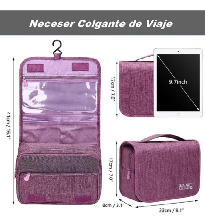 Organizador De Viaje Maleta Cosmetiquera Azul Violeta