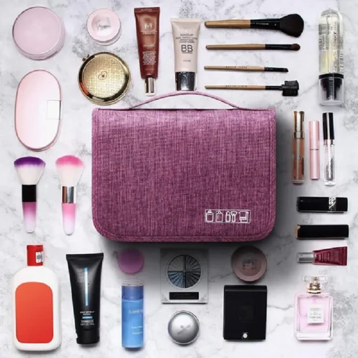 Organizador De Viaje Maleta Cosmetiquera Azul Violeta