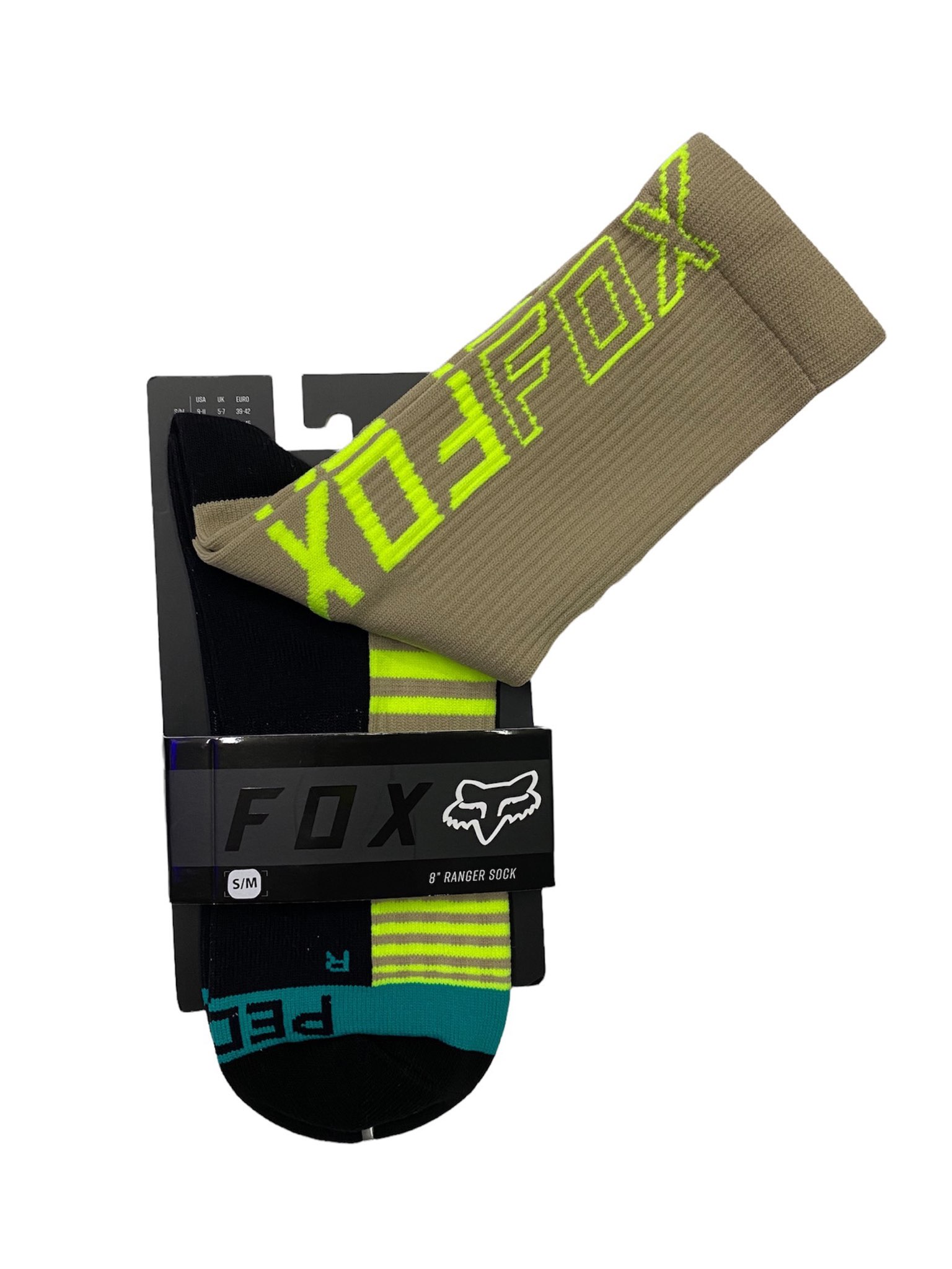 Calceta Fox 1 Pack Beige/Verde - 100% Original Y Nuevo 