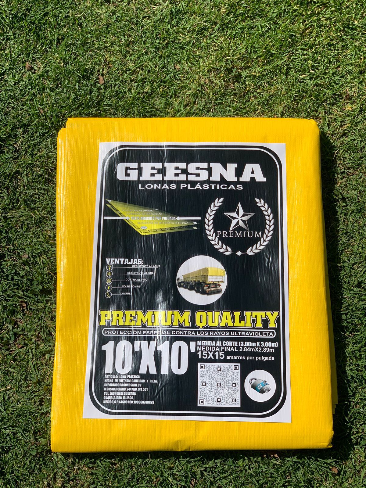 LONA MEGA REFORZADA PREMIUM 3X3 MTS GEESNA