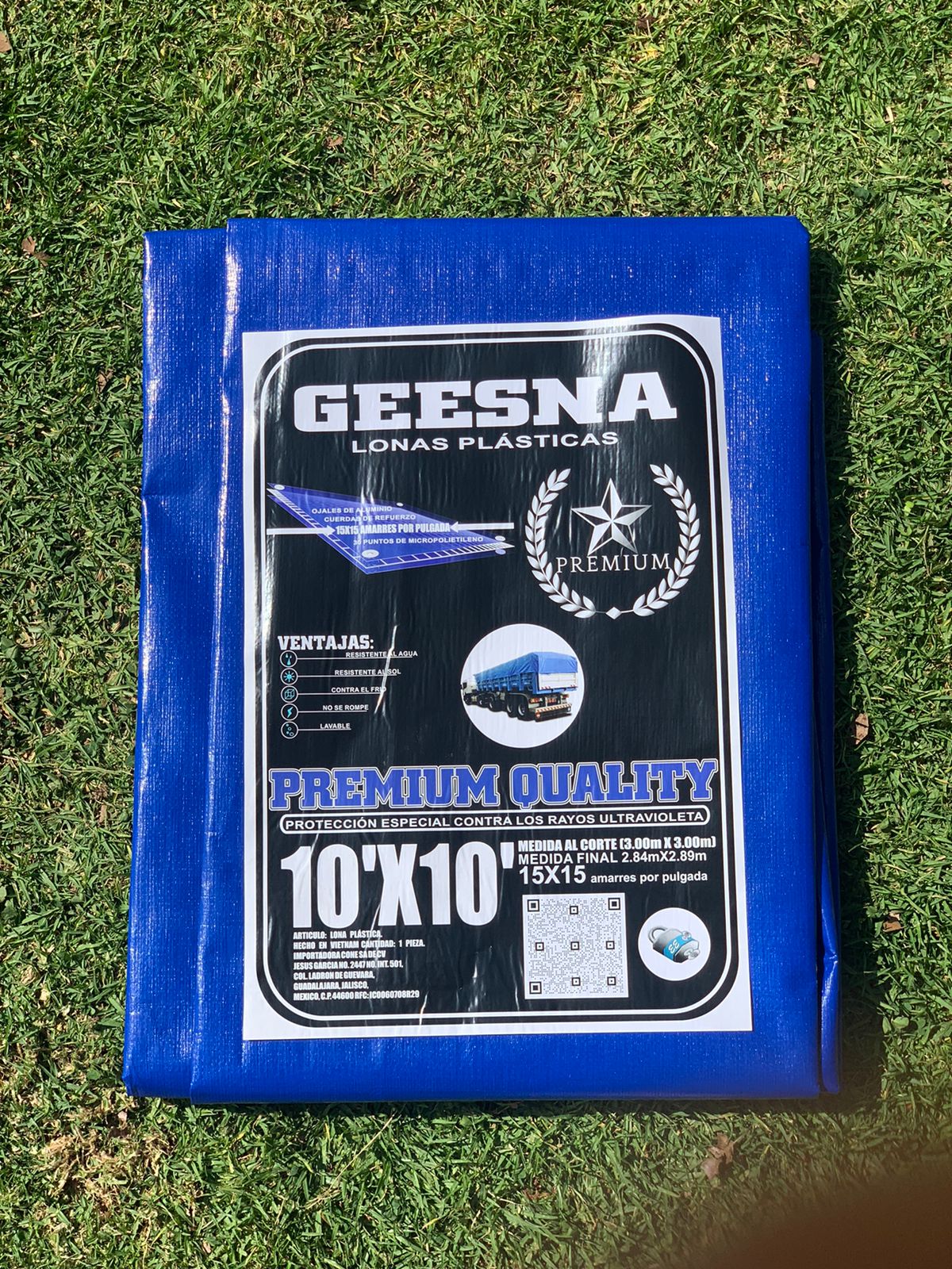 LONA MEGA REFORZADA PREMIUM 3X3 MTS GEESNA