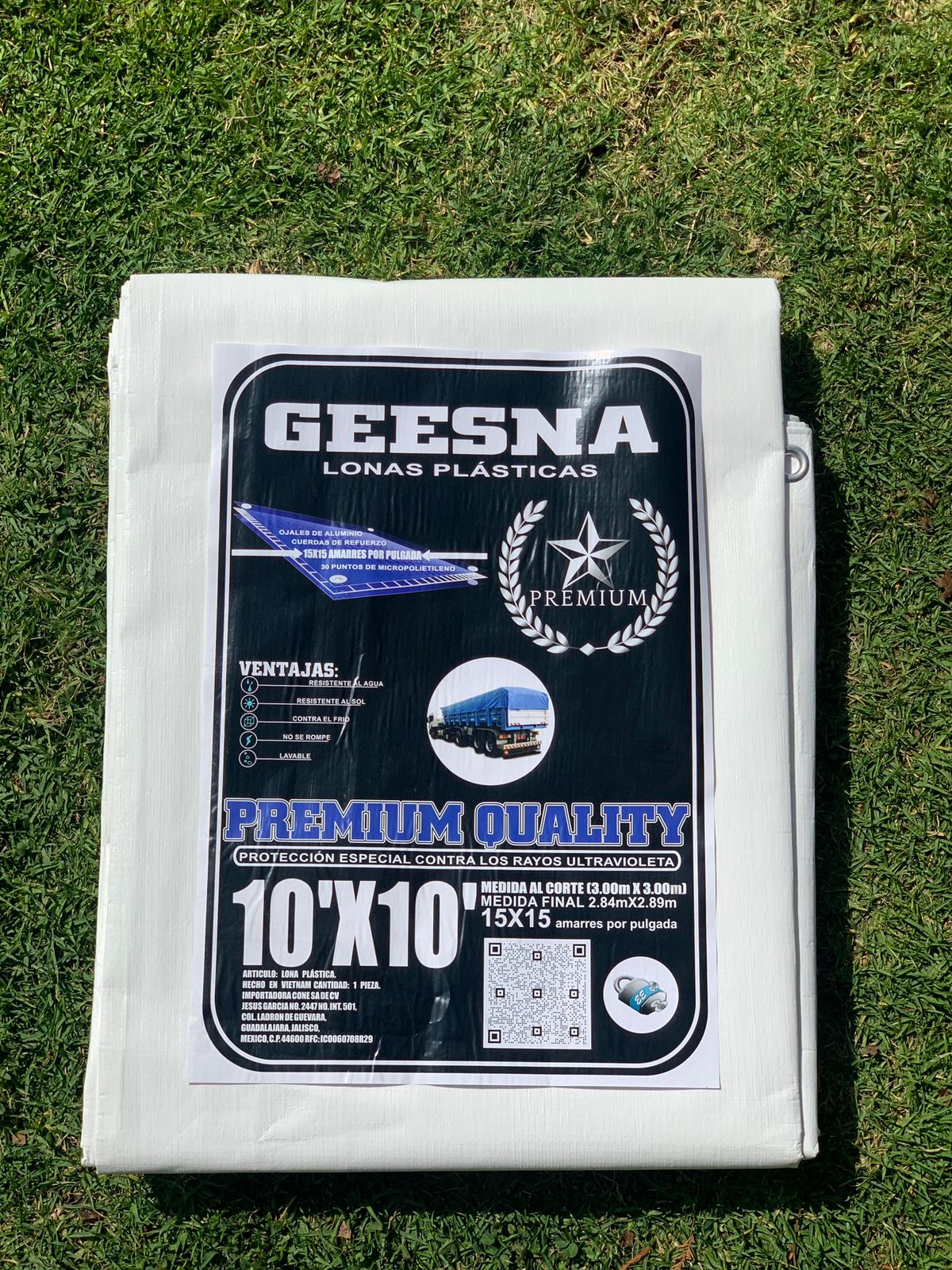 LONA MEGA REFORZADA PREMIUM 3X3 MTS GEESNA