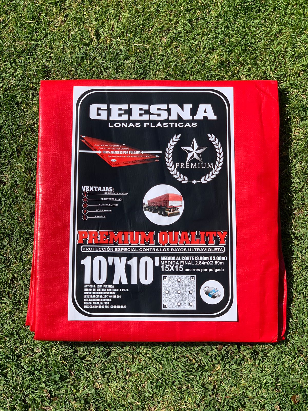 LONA MEGA REFORZADA PREMIUM 3X3 MTS GEESNA