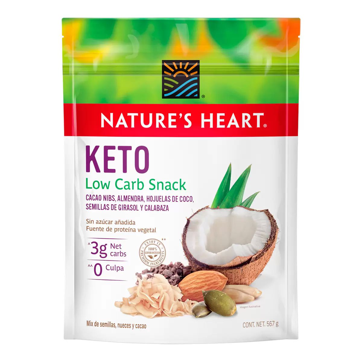 Mix De Semillas Nueces Cacao 567g Nature's Heart Keto