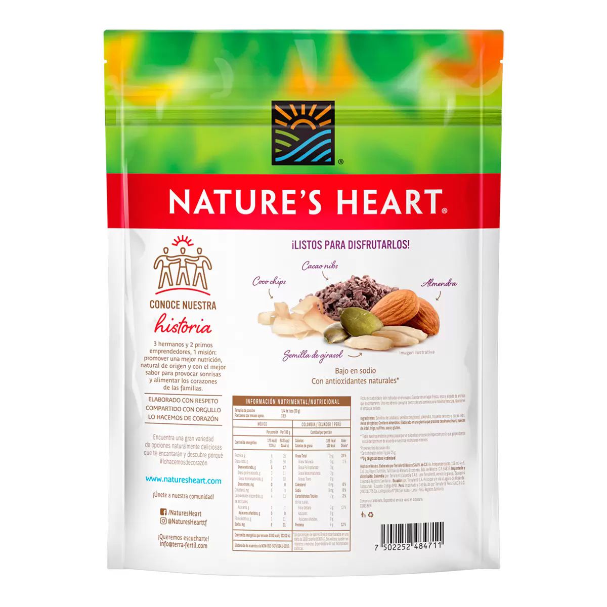 Mix De Semillas Nueces Cacao 567g Nature's Heart Keto