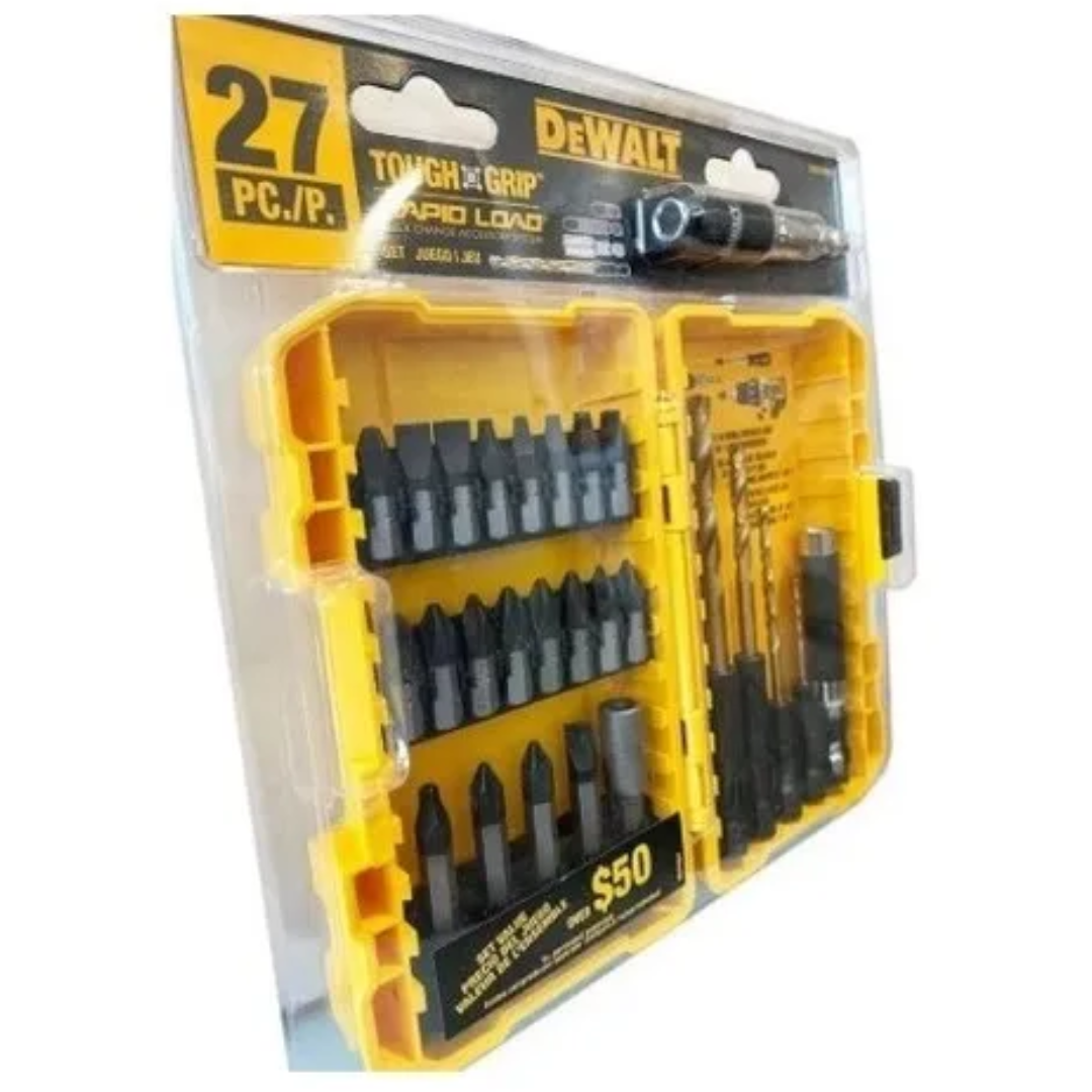 Juego de 27 puntas de destornillador tough grip con sistema toughcase Dw2504tg