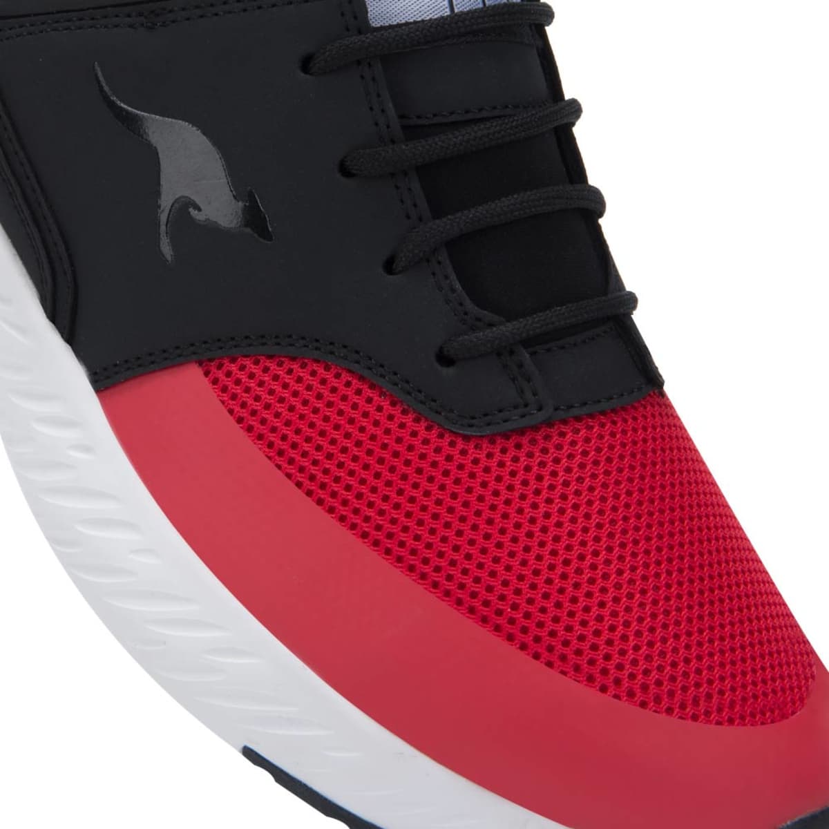 Tenis Casual Urbano Choclo Kangaroos color Negro con Rojo para Hombre 3903 1005012