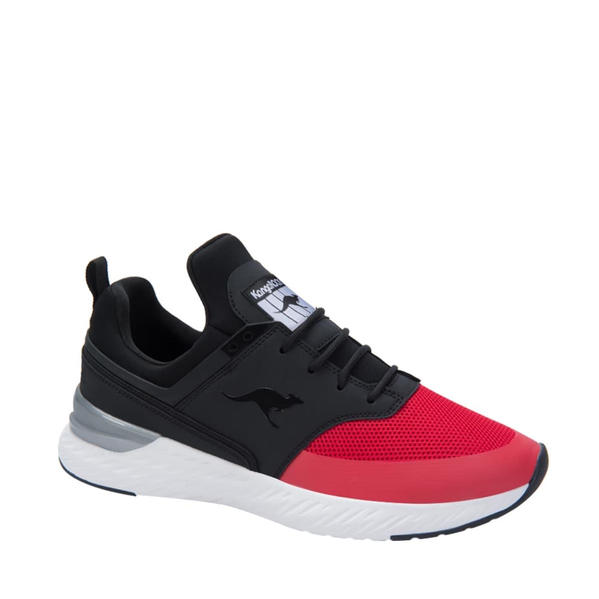 Tenis Casual Urbano Choclo Kangaroos color Negro con Rojo para Hombre 3903 1005012