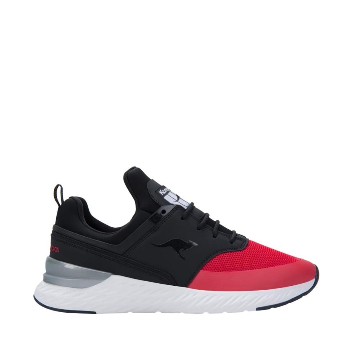 Tenis Casual Urbano Choclo Kangaroos color Negro con Rojo para Hombre 3903 1005012