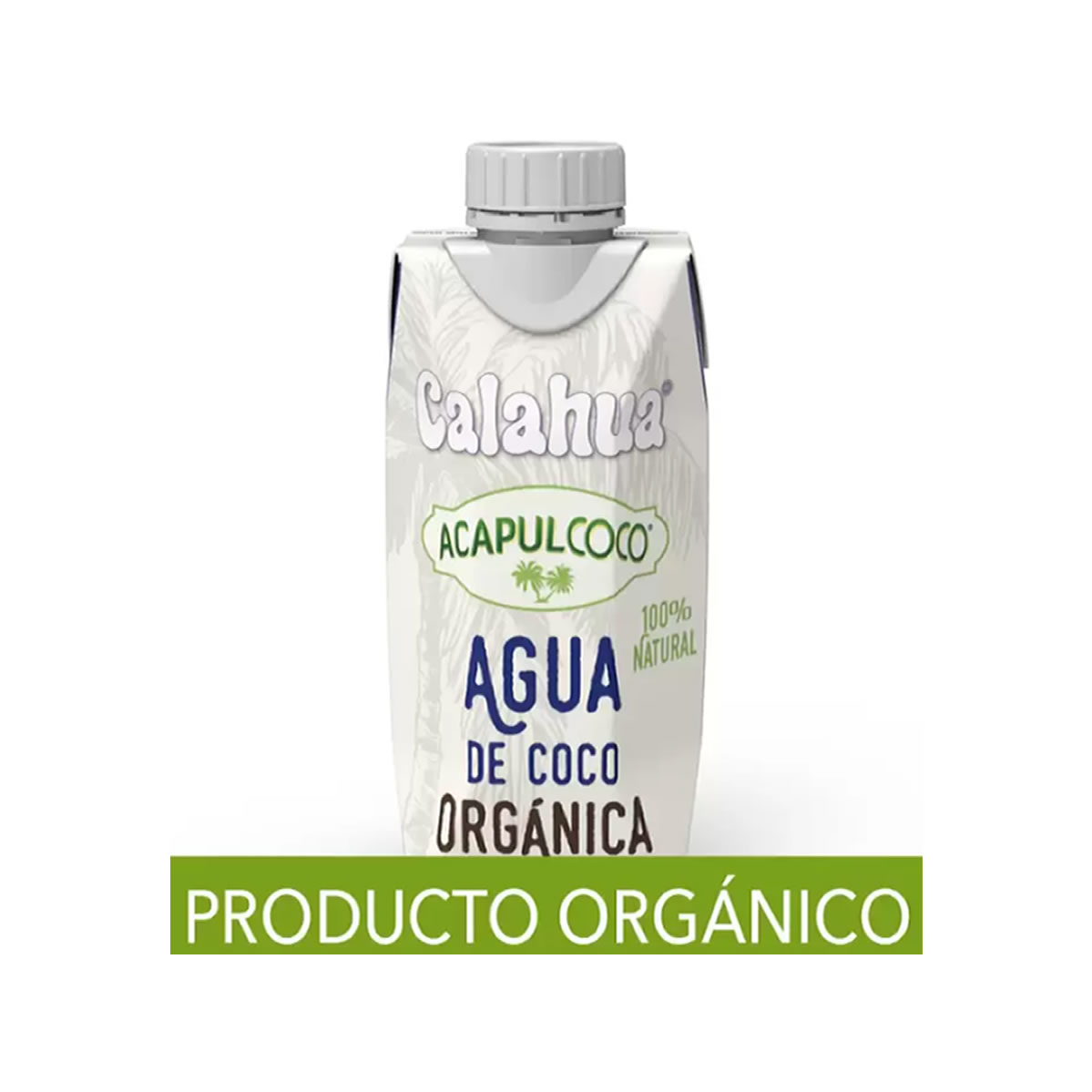 Agua de Coco Orgánica Calahua Acapulcoco 18 pz de 330ml c/u
