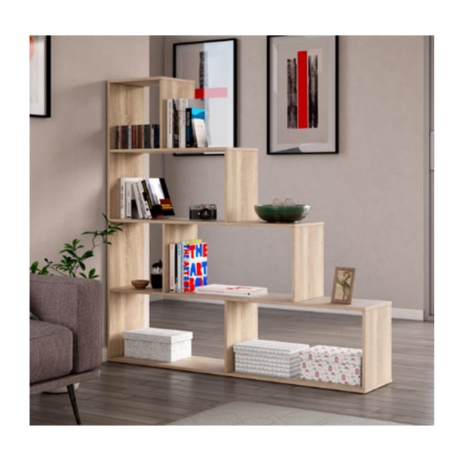 Librero Minimalista Escalonado Hickory 