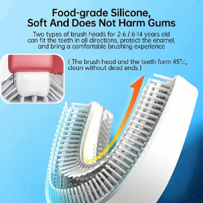 Cepillo Dientes Electrico Sonico Recargable Para Niños Amarillo