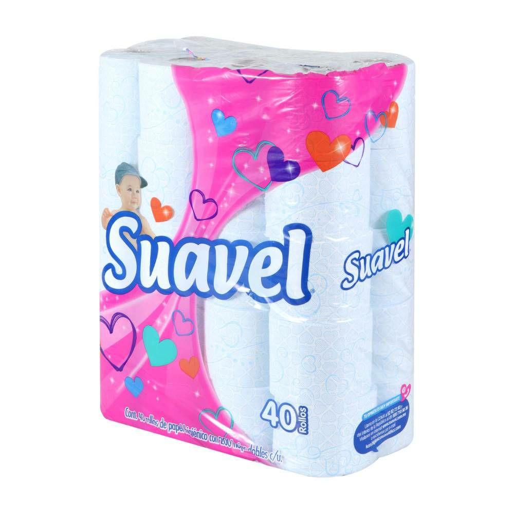 papel higienico suavel 40 rollos