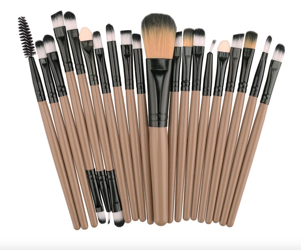 Paleta Sombras 88 Neutros + 20 Brochas Pinceles Maquillaje.