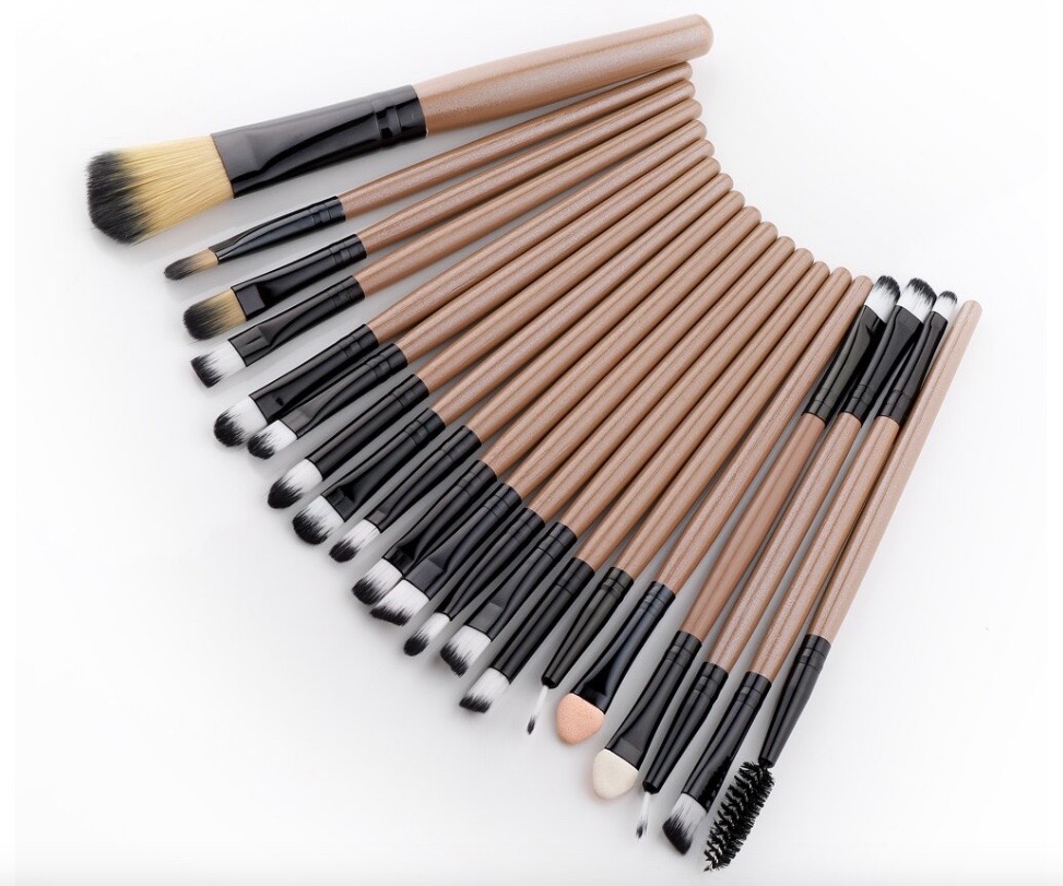 Paleta Sombras 88 Neutros + 20 Brochas Pinceles Maquillaje.