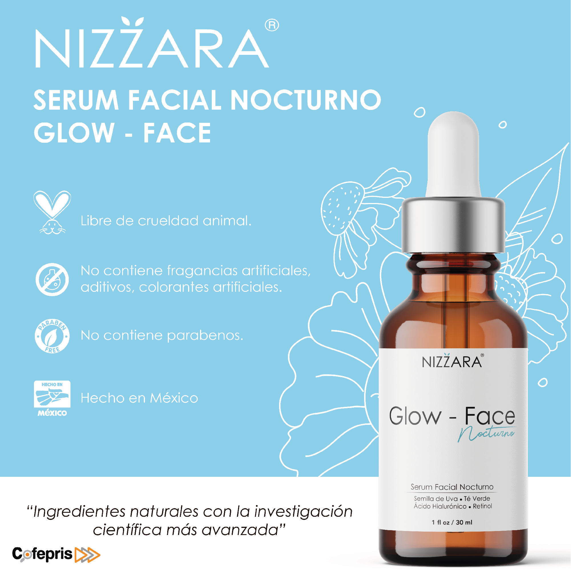 Serum de Retinol, Ácido Hialurónico y Colágeno Hidrolizado- Mejora la Textura, Controla Producción Grasa, Unifica el Tono- Efecto Lifting- Hidratación Profunda- Antiarrugas- Todo Tipo de Piel- 30ml
