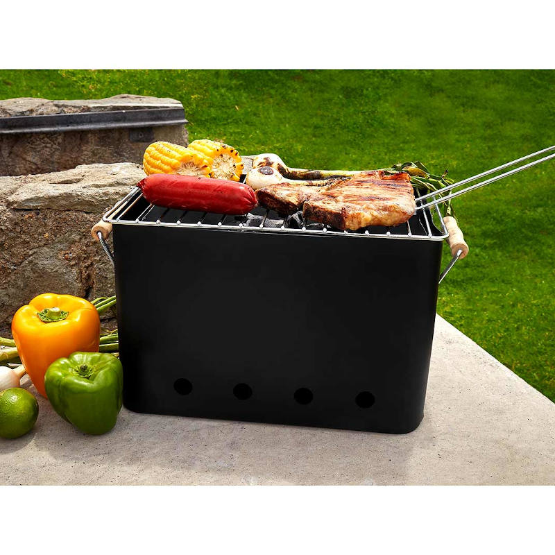 Set De Asado Día Del Padre Parrilla y Maletín Utensilios