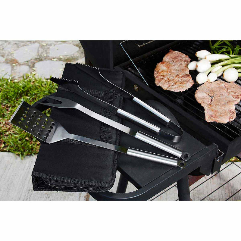 Set De Asado Día Del Padre Parrilla y Maletín Utensilios