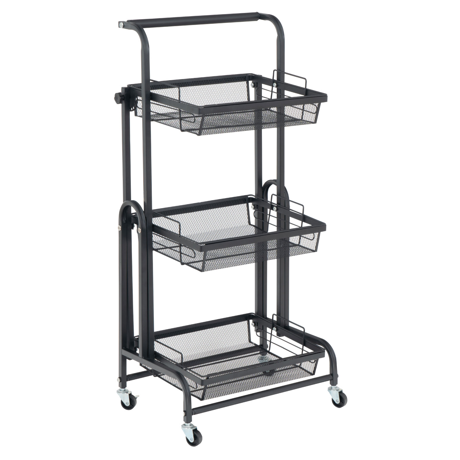 Carrito Organizador Multiusos Plegable Almacenamiento Ruedas