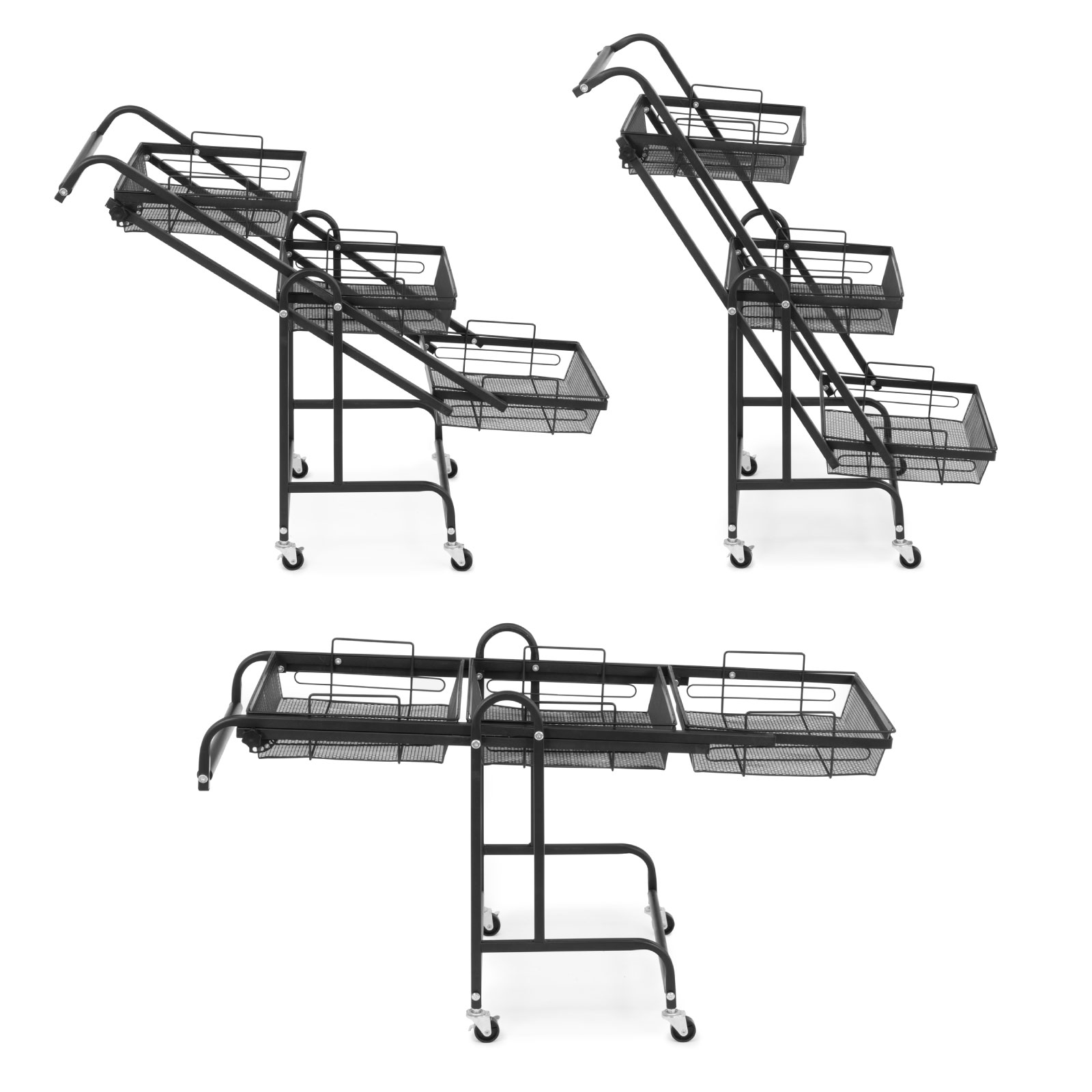 Carrito Organizador Multiusos Plegable Almacenamiento Ruedas