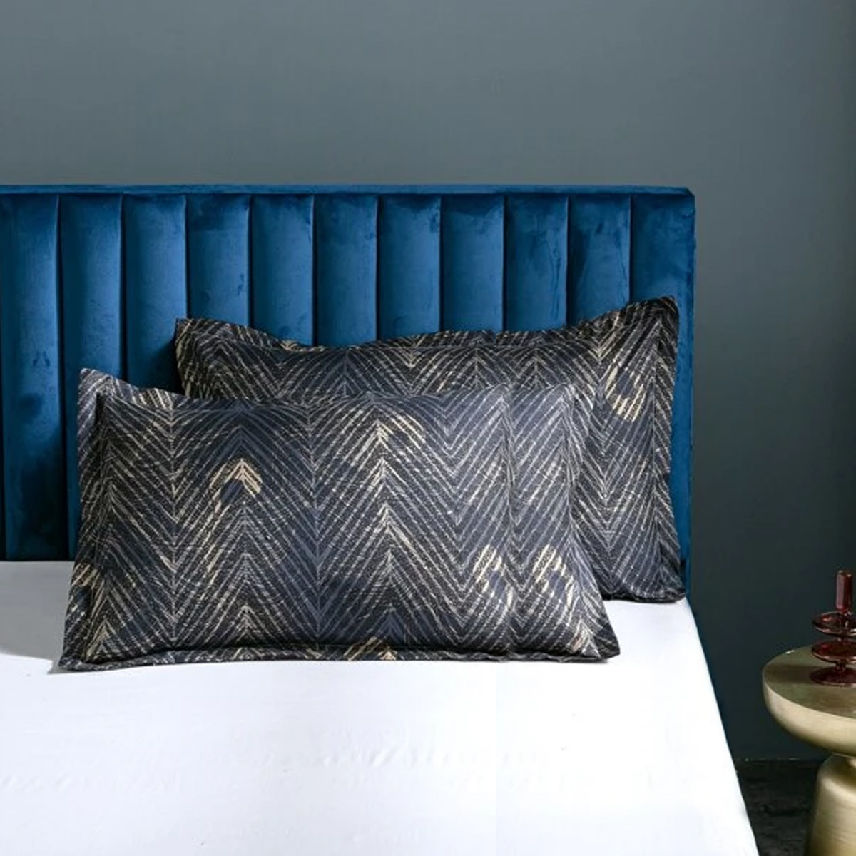 Cama matrimonial verona, juego de cabecera y base tapizada de terciopelo, cama suave de madera sólida