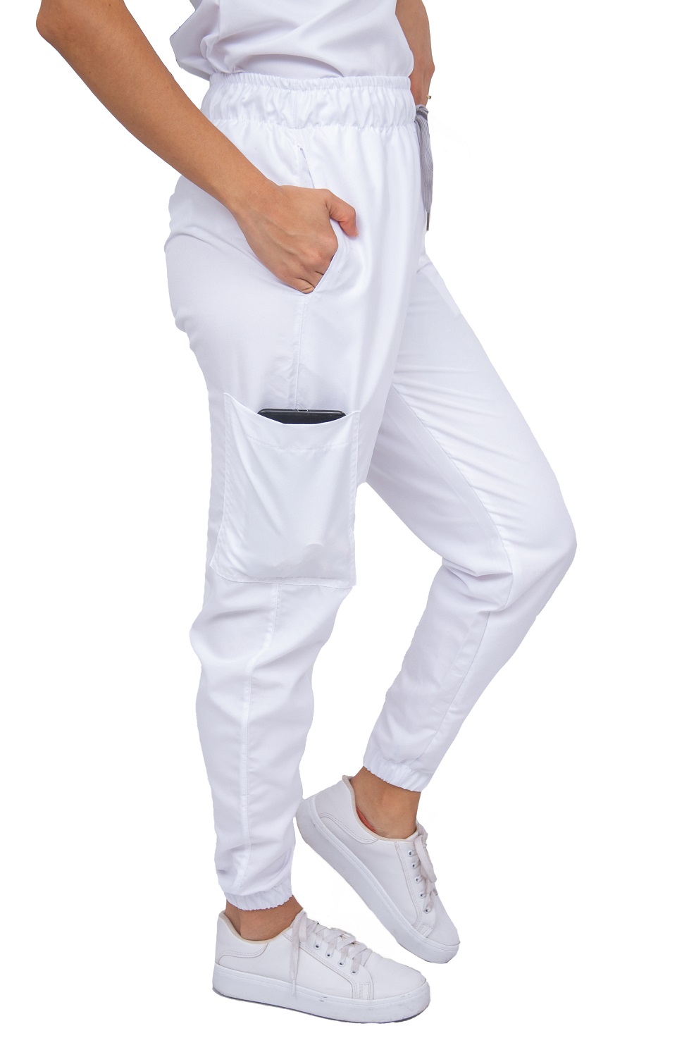 Pijama Quirúrgica Blanco Dama Jogger Antifluido Scrubs Cupatitzio