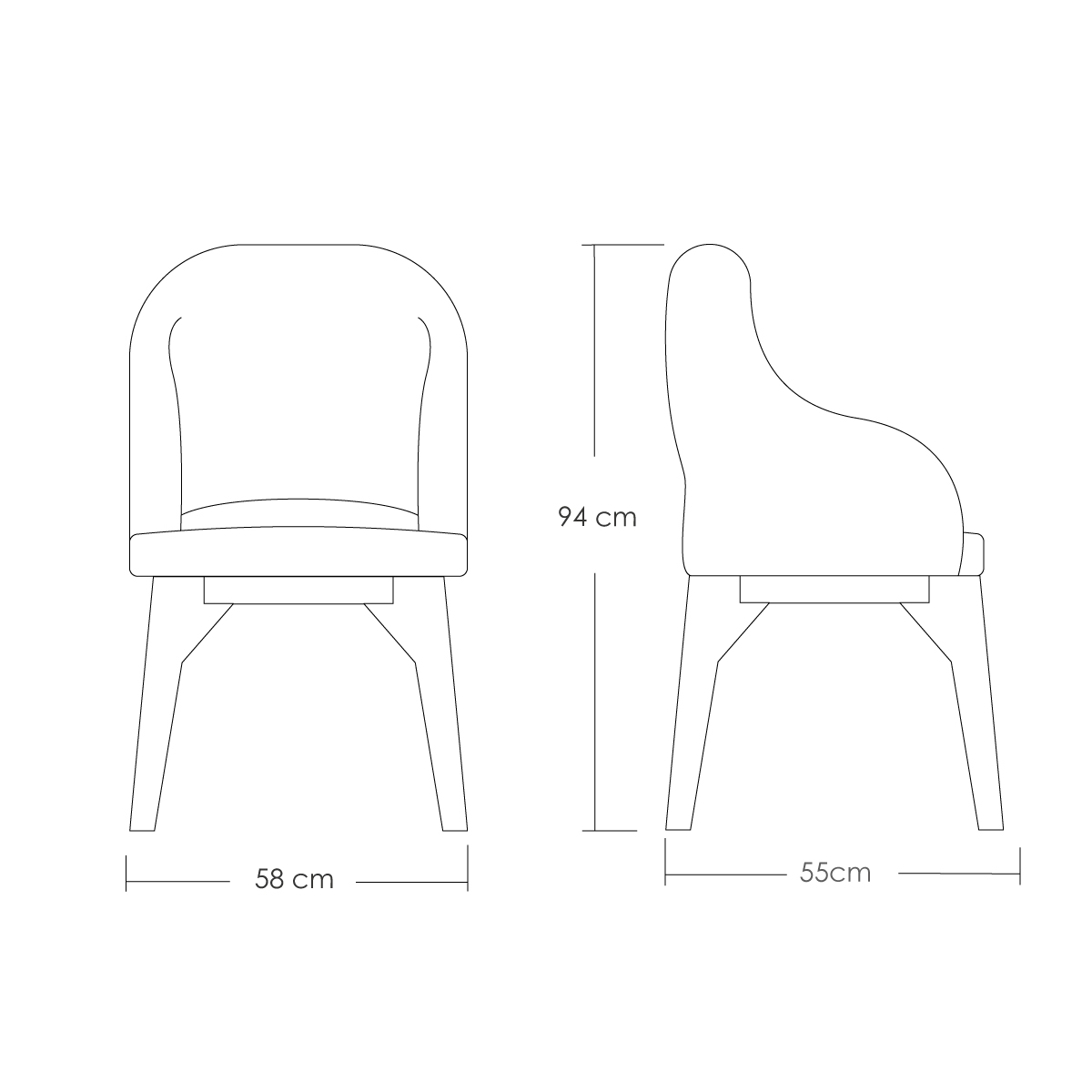 Silla de gamuza london plus minimalista, sillón moderno para comedor estilo escandinavo