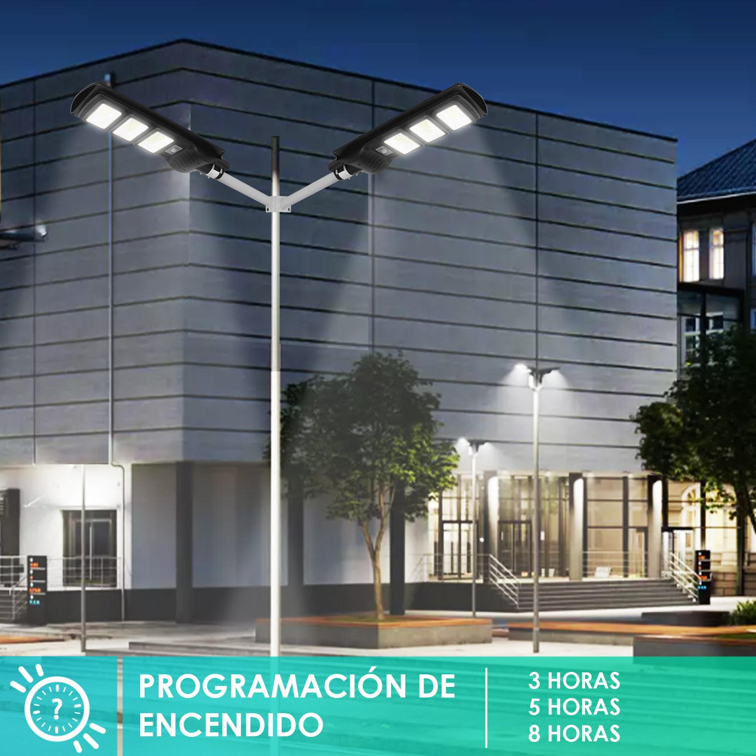 Lampara Luz Solar Exterior Led 180w Luminaria Publico