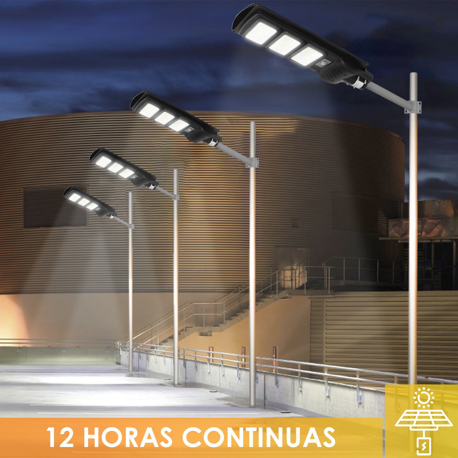 Lampara Luz Solar Exterior Led 180w Luminaria Publico