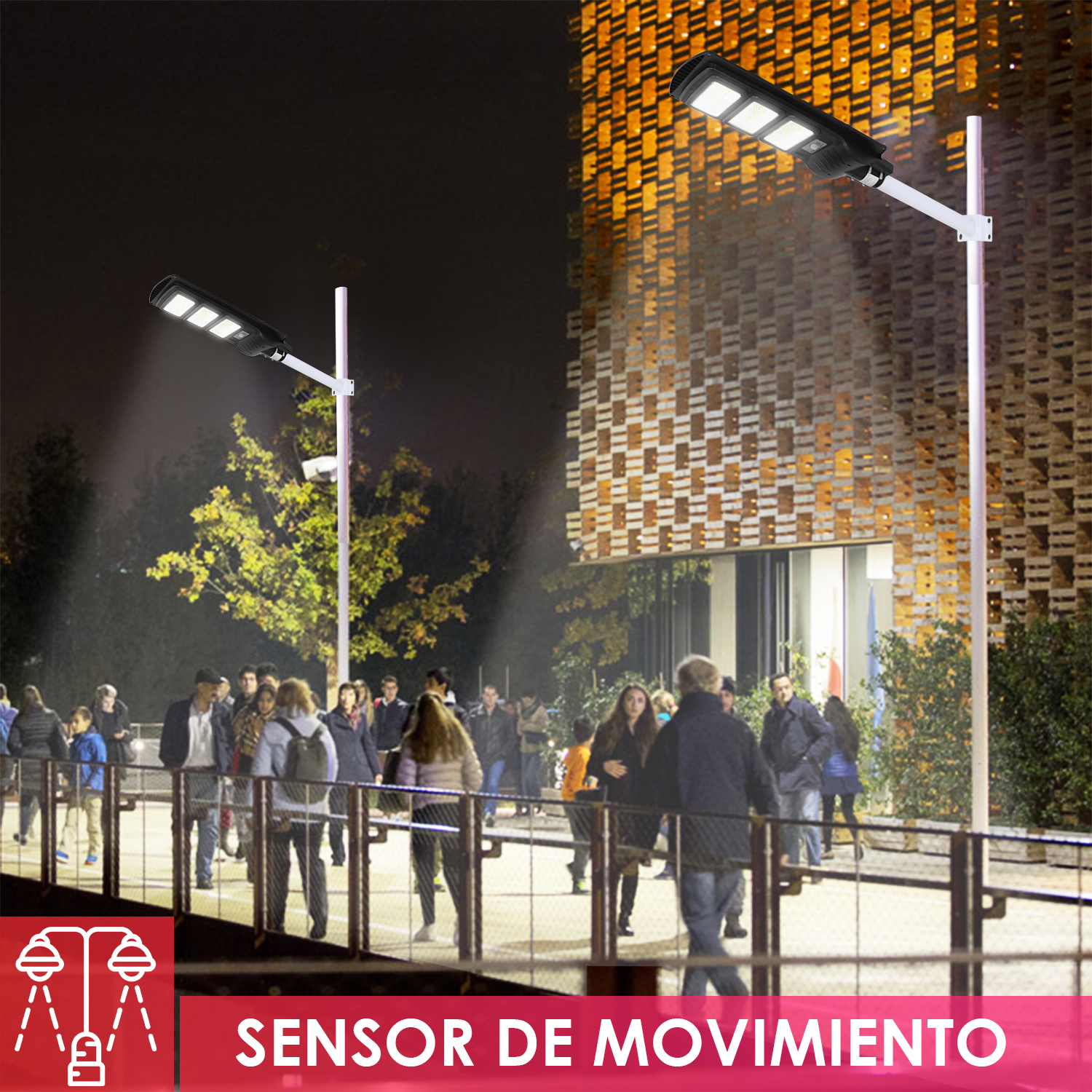 Lampara Luz Solar Exterior Led 180w Luminaria Publico