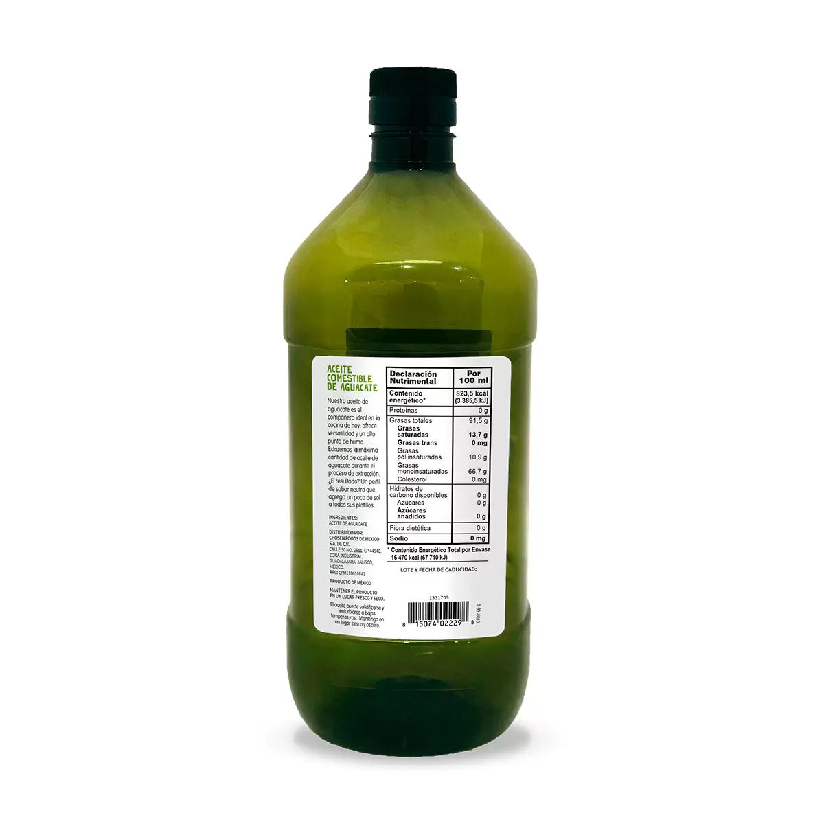 Aceite 100% Puro De Aguacate Natural 2 Litros Chosen Foods