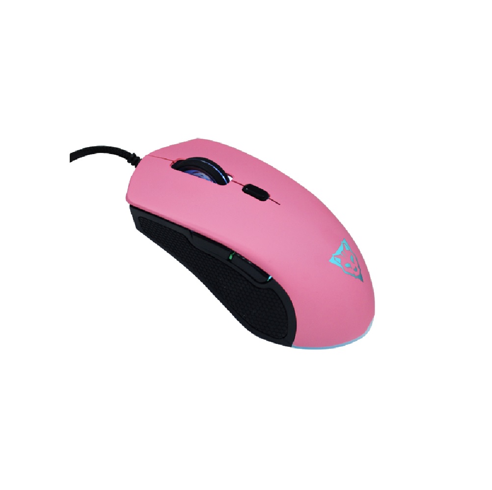 Mouse Gamer Ocelot Gaming Óptico OGMM03 Alámbrico USB A 3200DPI Negro Rosa raton pc led juego pc