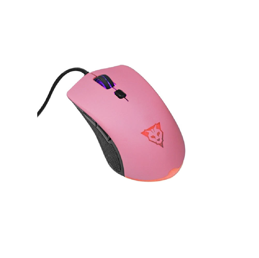 Mouse Gamer Ocelot Gaming Óptico OGMM03 Alámbrico USB A 3200DPI Negro Rosa raton pc led juego pc