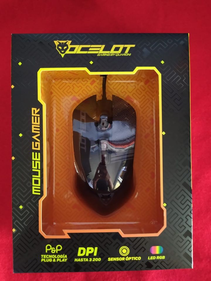 MOUSE GAMER ALAMBRICO USB RGB DPI 3200 7 BOTONES LUCES LED ERGONOMICO PC LAP JUEGOS ESCUELA OFICINA