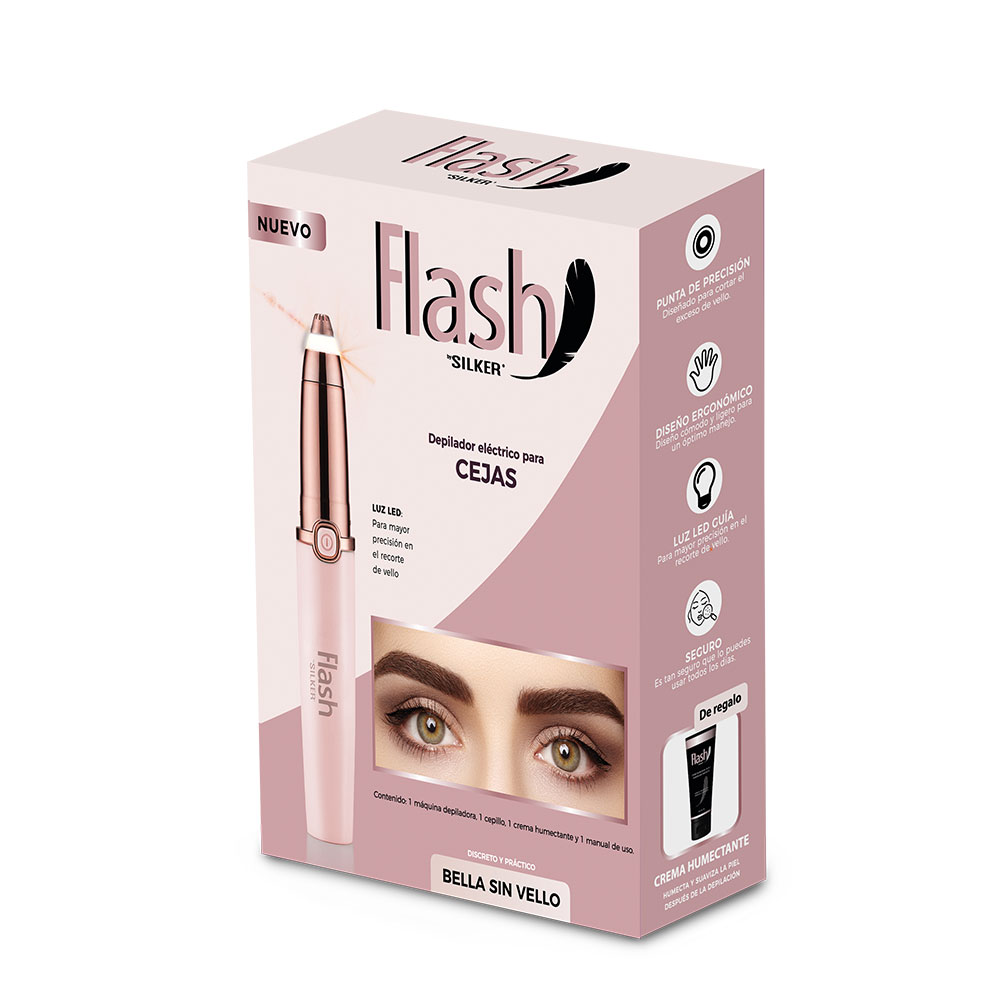 Depiladora Eléctrica Cejas Flash + Crema Humectante Gratis 