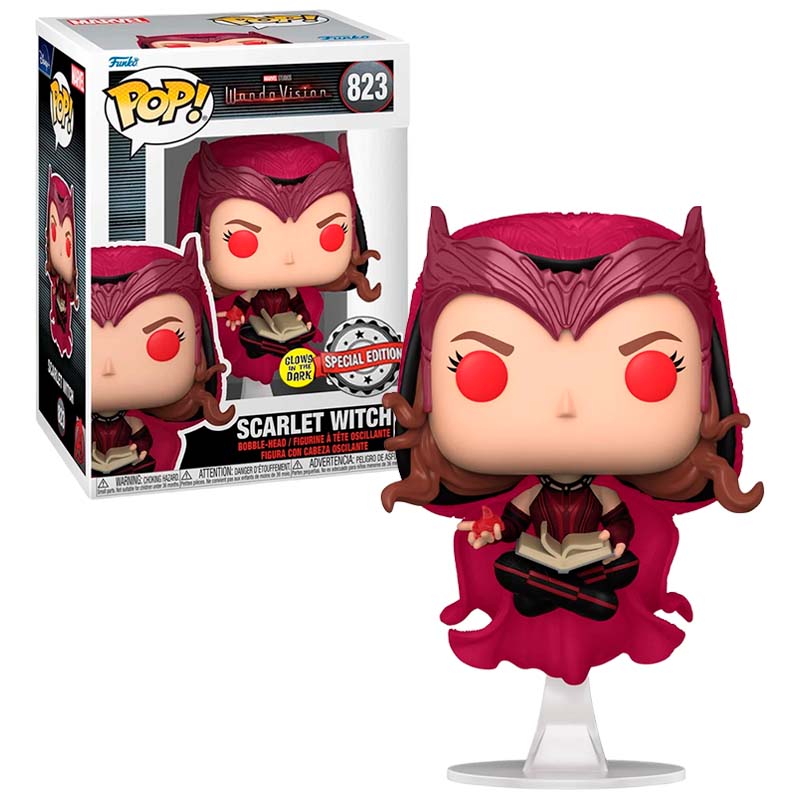 Funko Pop Bruja Escarlata #823 Brilla En La Oscuridad Scarlet Witch Glow Marvel