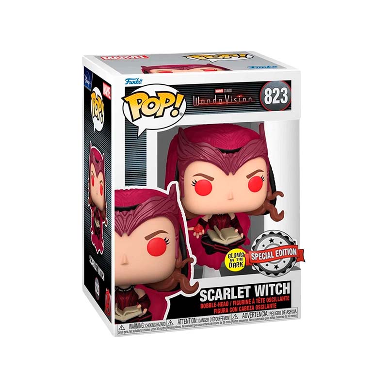Funko Pop Bruja Escarlata #823 Brilla En La Oscuridad Scarlet Witch Glow Marvel
